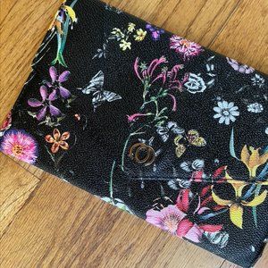 Black Floral Clutch